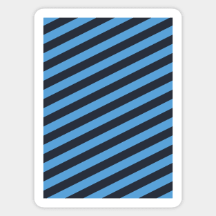 Manchester City Sky Blue and Navy Angled Stripes Sticker